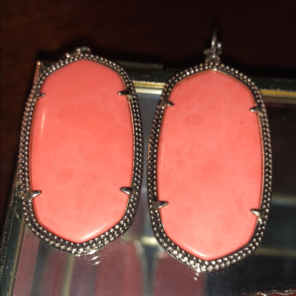 Kendra Scott DANIELLE EARRINGS Salmon Orange